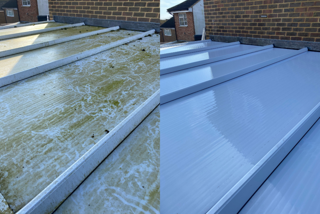 Conservatory roof before after